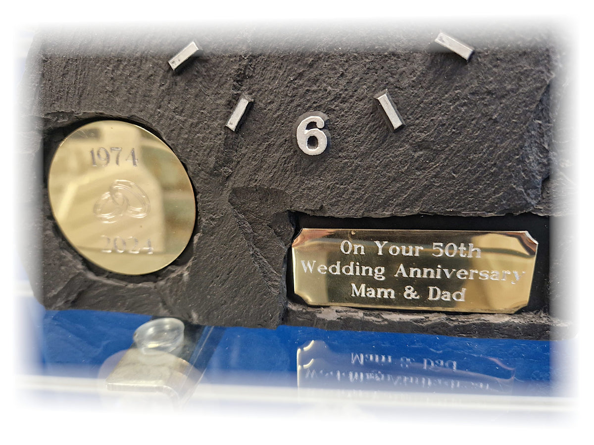 Slate Effect Clock 2 with Custom Personalising & Engraving image 2