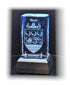 Family Crest Engraved Crystal Pillar Gift image 0